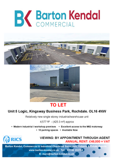 Warehouse to rent, Kingsway Rochdale OL16 4NW