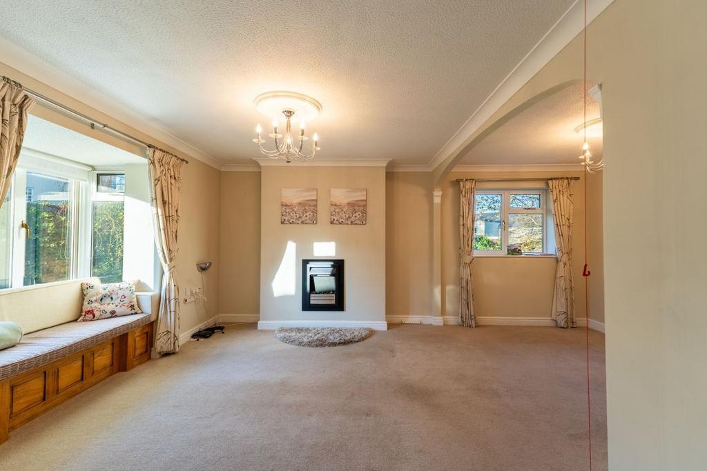 Living room, fireplace