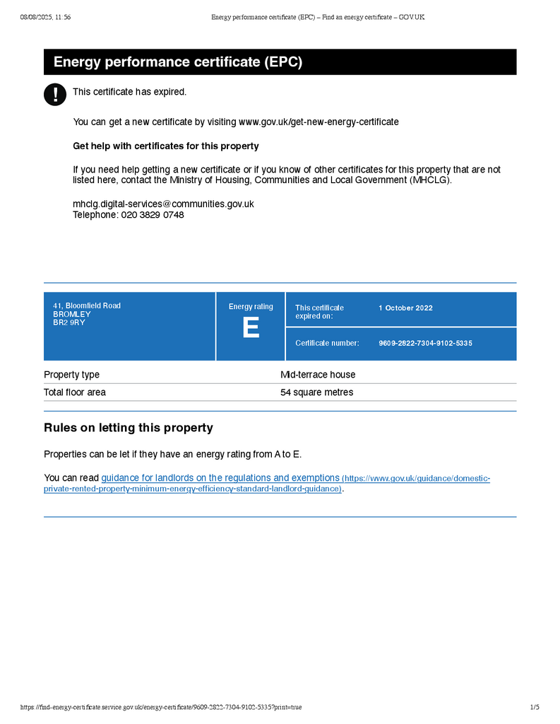 EPC Certificate