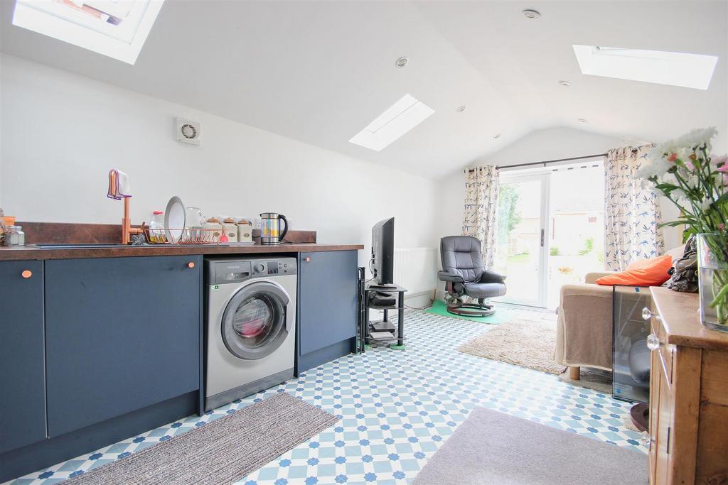 Combined day room and kitchen