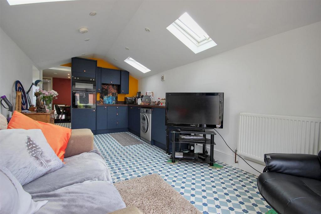 Combined day room and kitchen