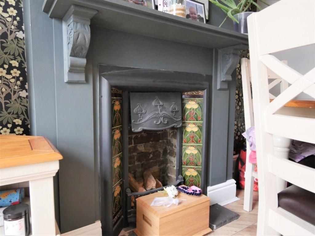 Dining fireplace