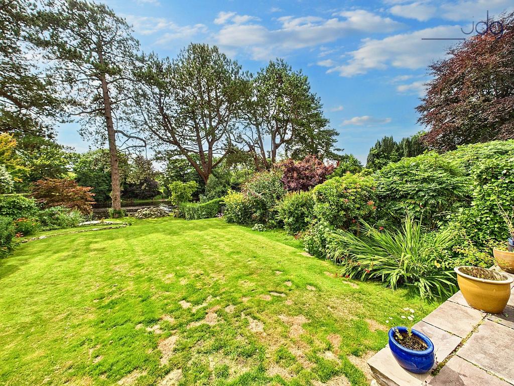 Riverside access, Large stone-paved terrace and...