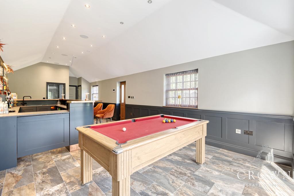 Pool Table Area to Bar /Games Room