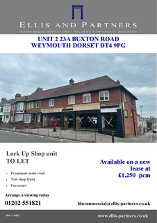 Retail property (high street) to rent, 23A Buxton Rd Weymouth DT4 9PG
