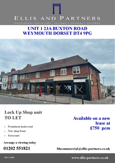 Retail property (high street) to rent, 23A Buxton Rd Weymouth DT4 9PG