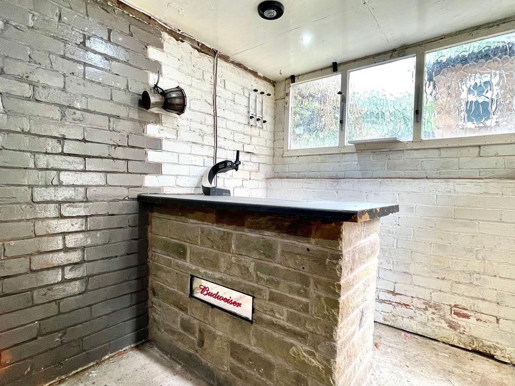 Garage with bar