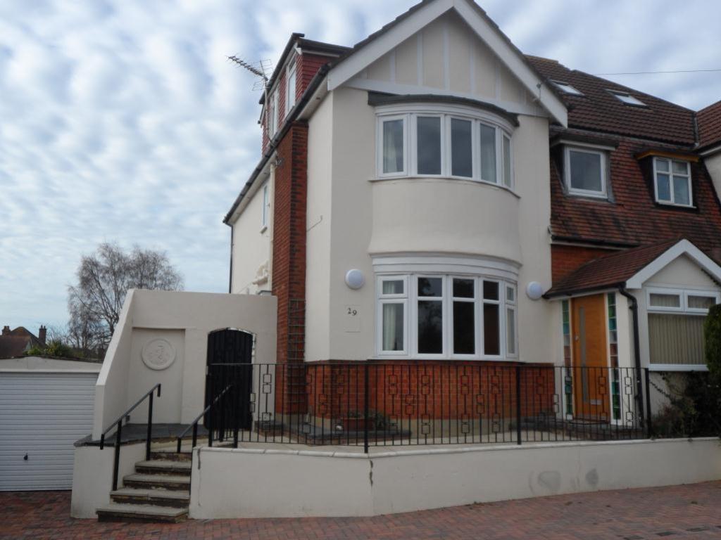 Outside front