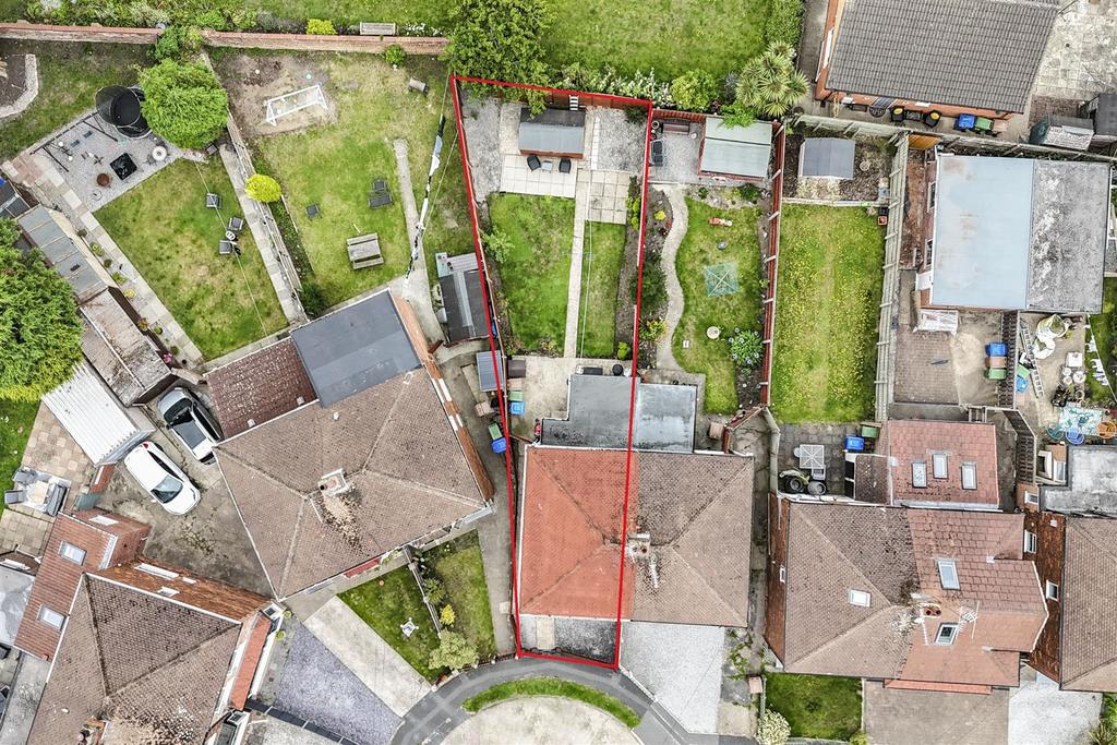 Aerial view of the property