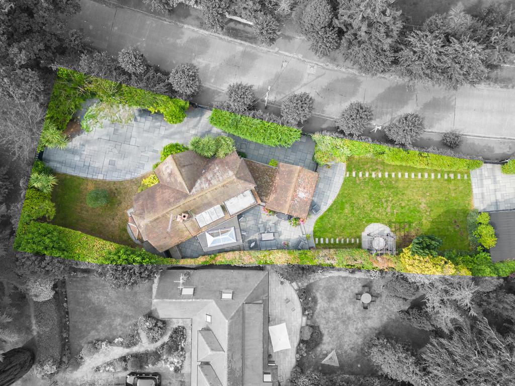 Drone Looking Down B&amp;W