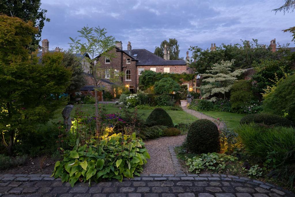 House & Garden at Dusk