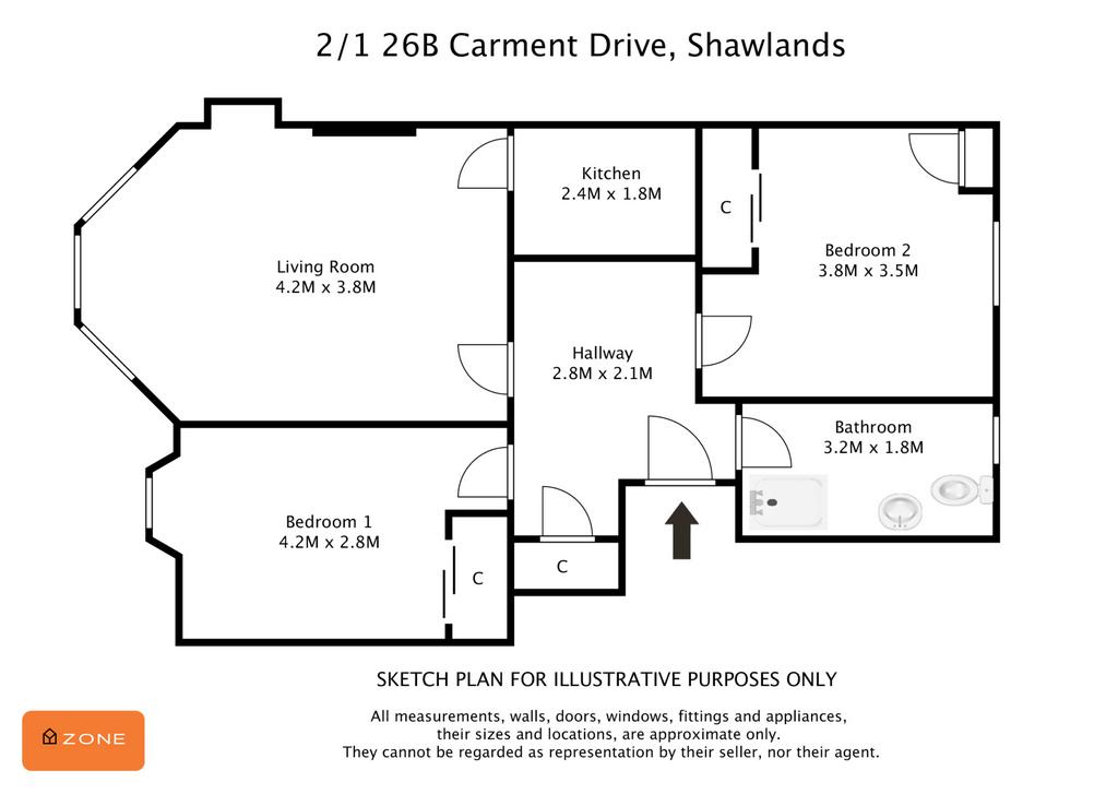 Floor plan – 26 B Carment Drive