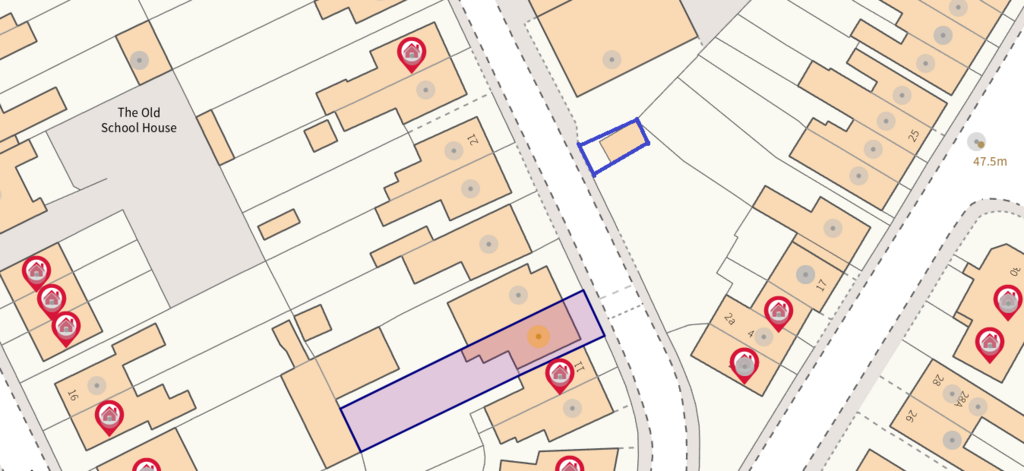 Parking space marked in Blue