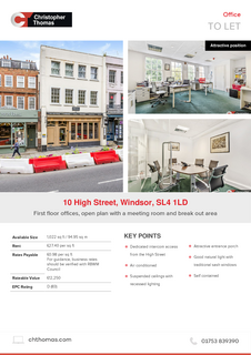 Office to rent, 10 High St Windsor SL4 1LD