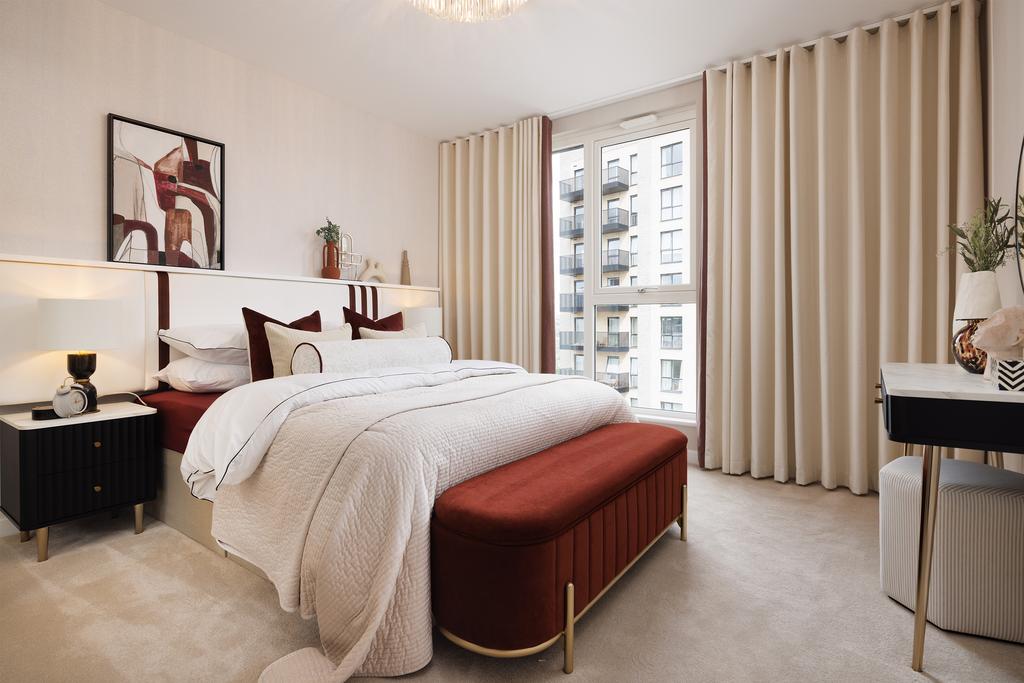 Wide angle bedroom shot