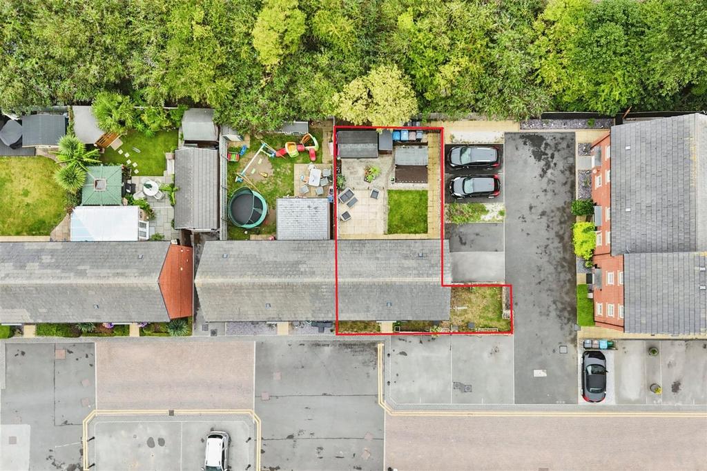 Aerial view of the property