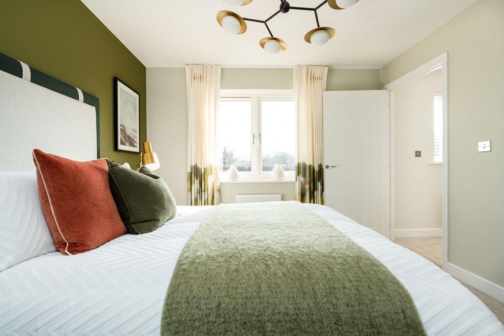 Light-filled bedroom - typical Taylor Wimpey home