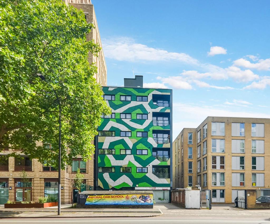 Apartment building facade, block of apartments