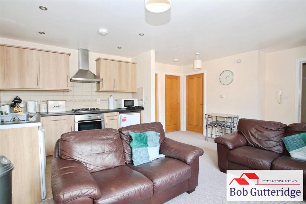 Open plan fitted kitchen / lounge / diner