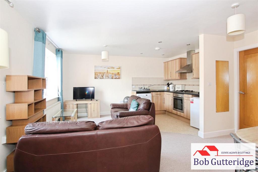 Open plan fitted kitchen / lounge / diner