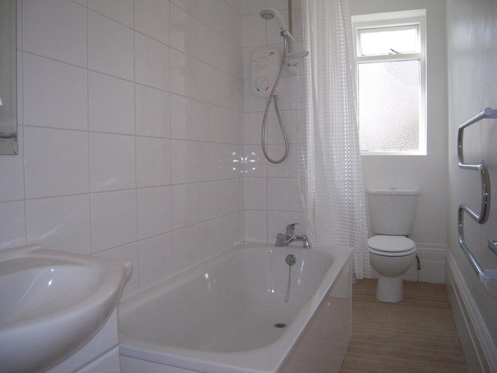 Bathroom with electric shower