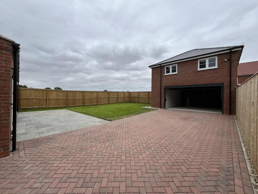 Rear garden and double garage