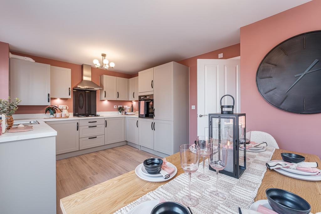 Interior view of the kitchen &amp; dining in our 3...