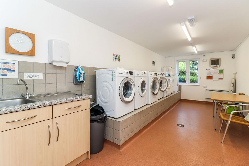 Communal laundry room
