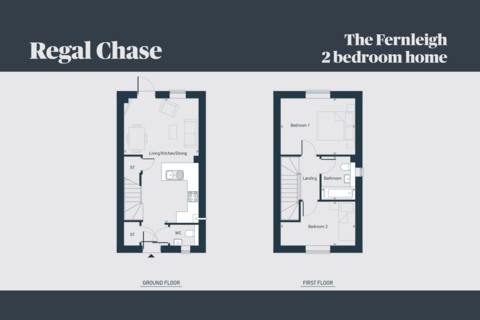 2 bedroom semi-detached house for sale, Plot 76, The Fernleigh at Regal Chase, Regal Chase SP6