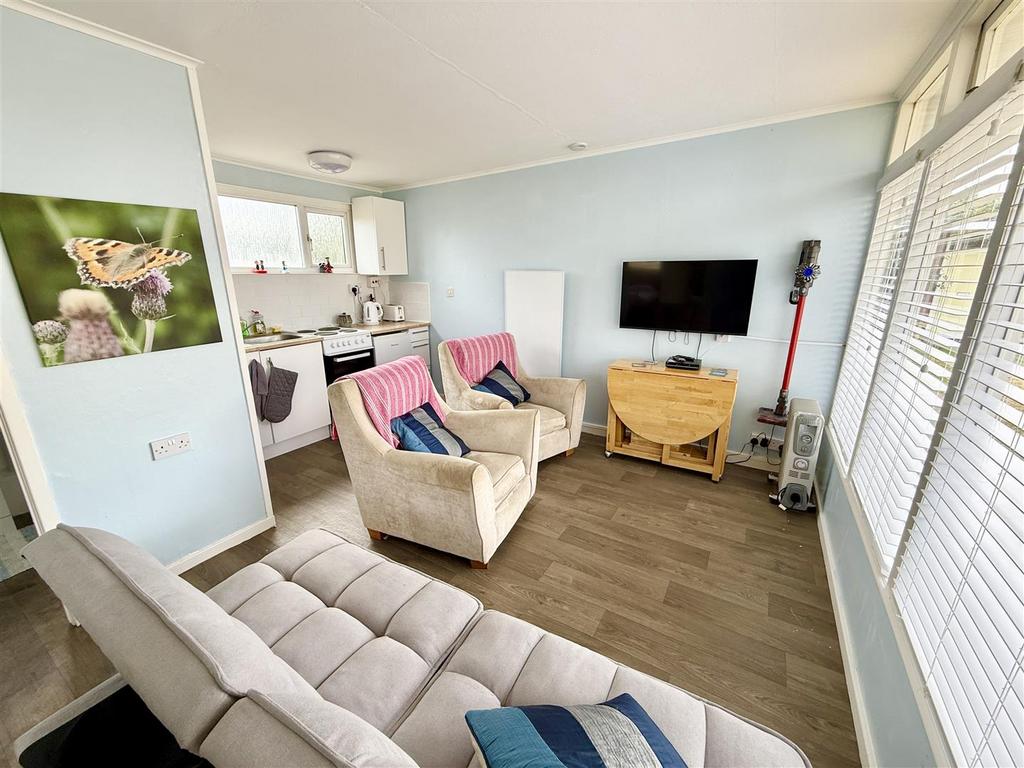 Living area and kitchen