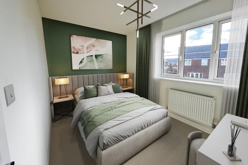 Bedroom 2 - digitally dressed