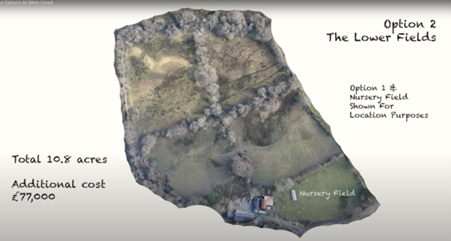 Option 2: the lower fields