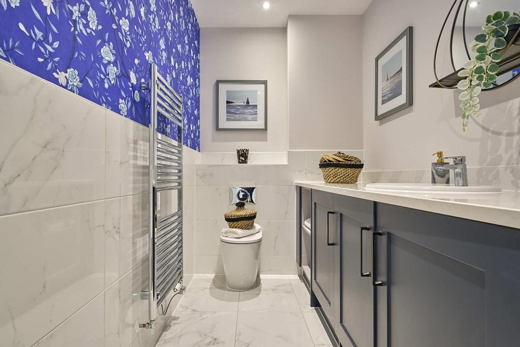 Handy downstairs toilet and laundry room