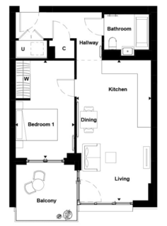 1 bedroom apartment for sale, England SE3 9FW London, GBR