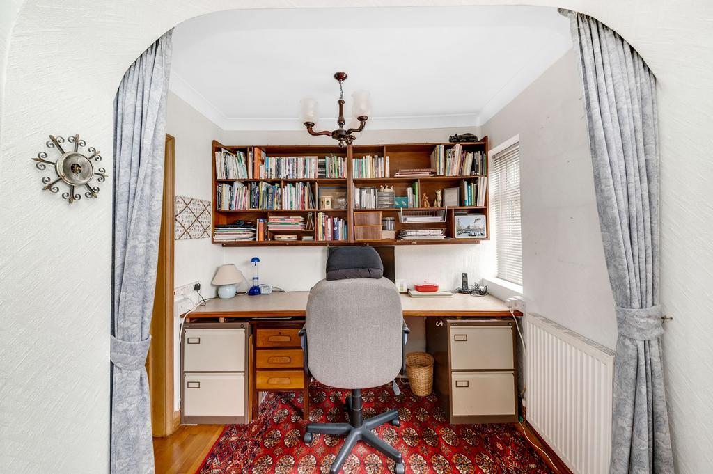 Open plan living dining and office room