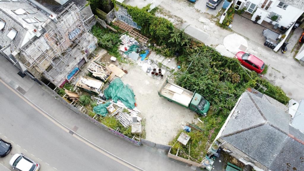Aeriel view of the site