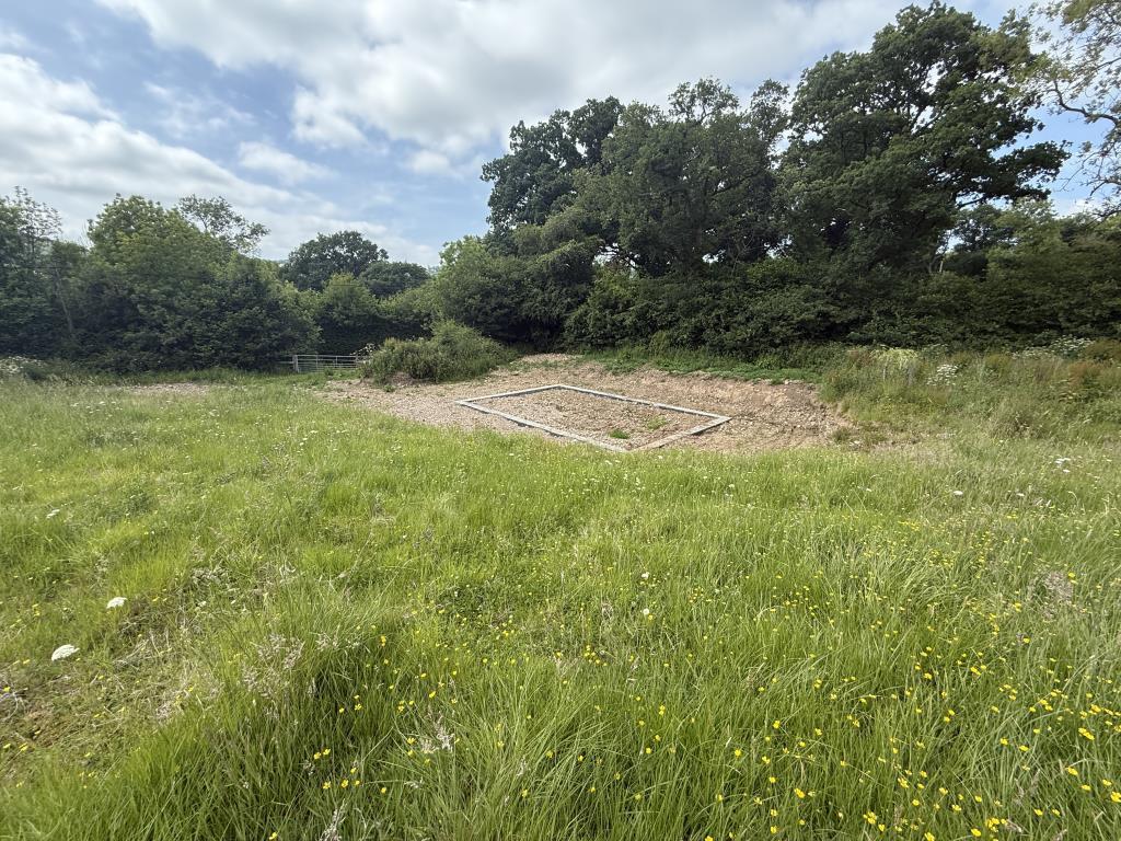 General view of footings and gate