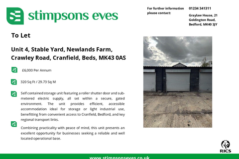 Warehouse to rent, Astwood Rd Cranfield MK43 0AS