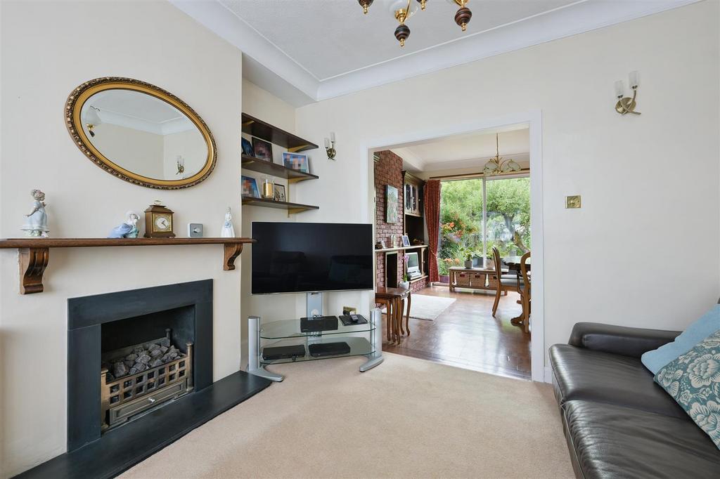 Living room, fireplace