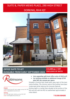 Office to rent, 290 High St Dorking RH4 1QT