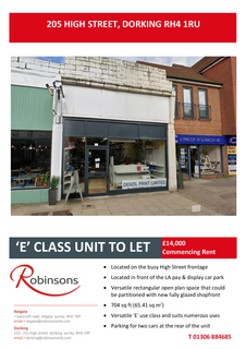 Retail property (high street) to rent, 205 High St Dorking RH4 1RU