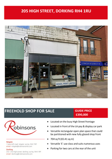 Retail property (high street) for sale, 205 High St Dorking RH4 1RU