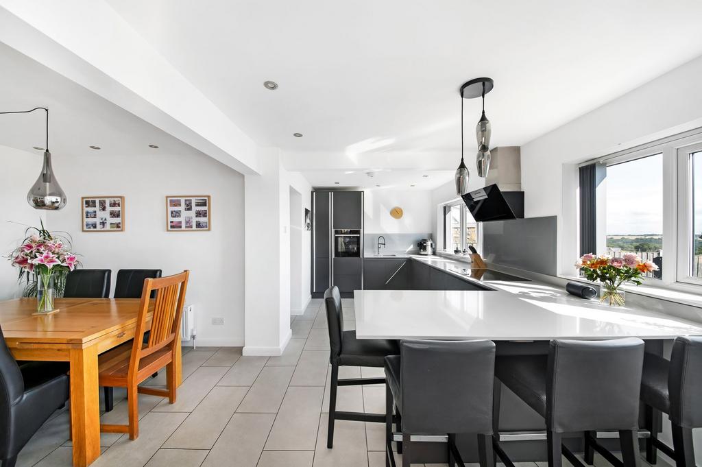 Open plan dining kitchen kitchen