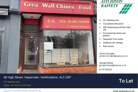Retail property (high street) to rent, 96 High St Harpenden AL5 2SP