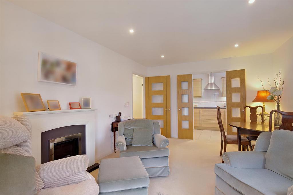 Living room, fireplace