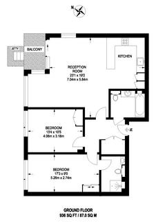 2 bedroom flat for sale, Meadows House, Park Street, London, SW6