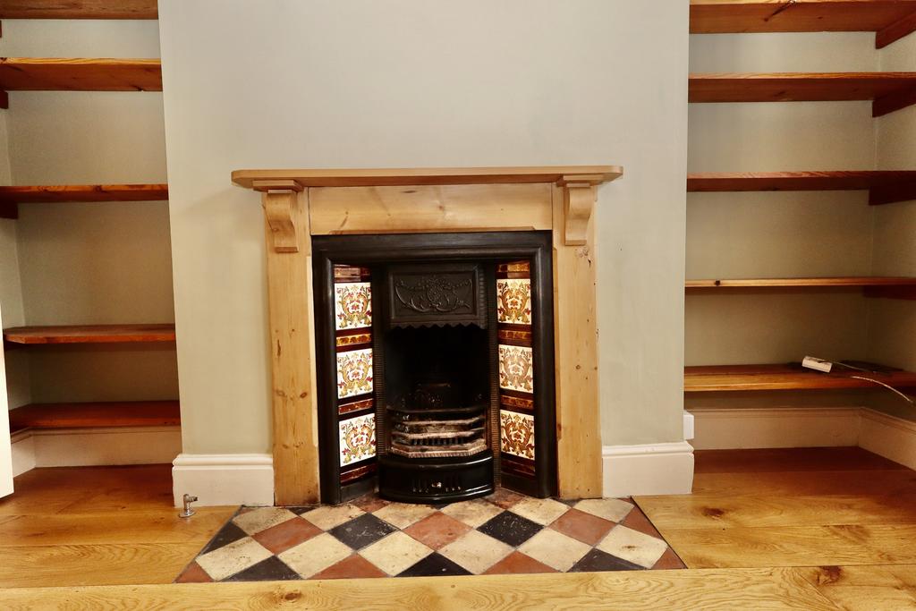 Itting room fireplace