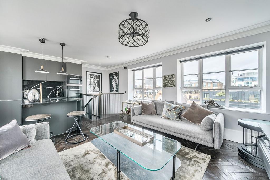 Open-plan living area, open plan living