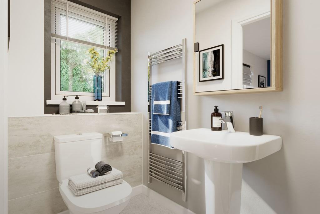 Two bedrooms boast their own en-suite shower rooms