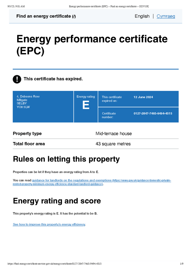 EPC (Contains public sector information licensed under the Open Government Licence v3.0.)